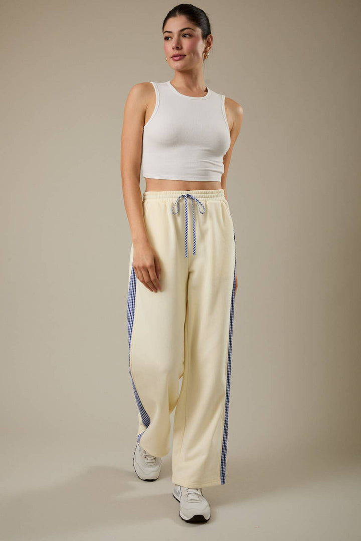 Ginnie Side Gingham Sweatpants