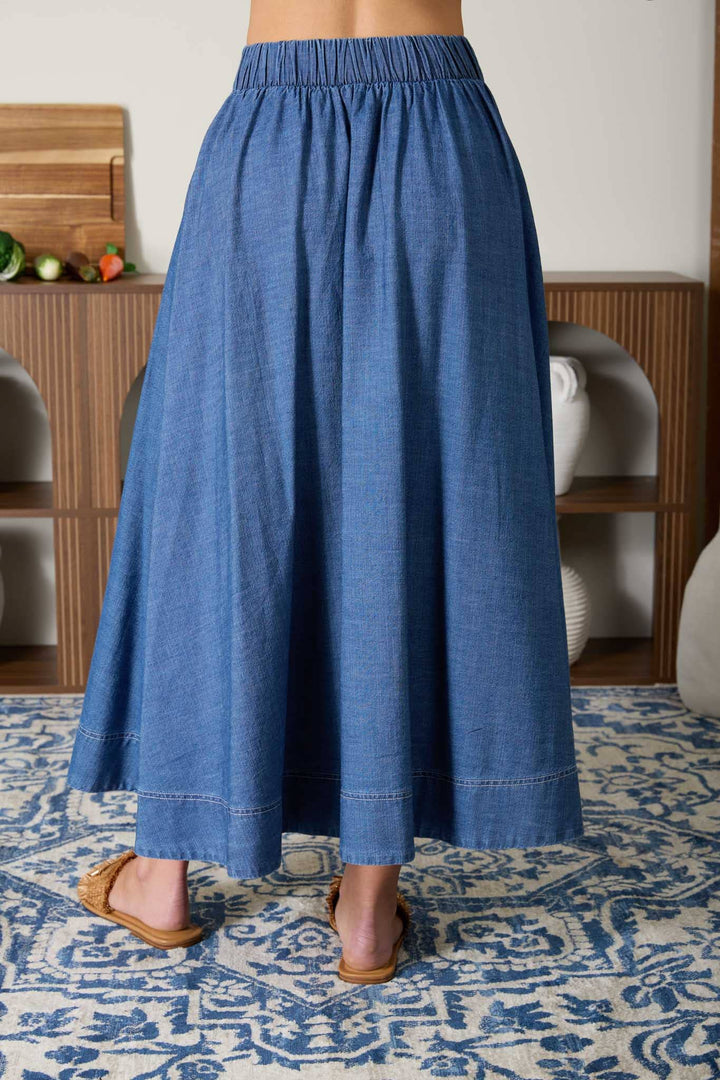 Azul Denim Midi Skirt