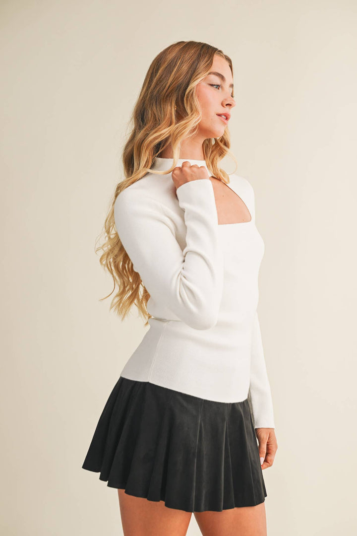 Carmela Cut-Out Sweater Top