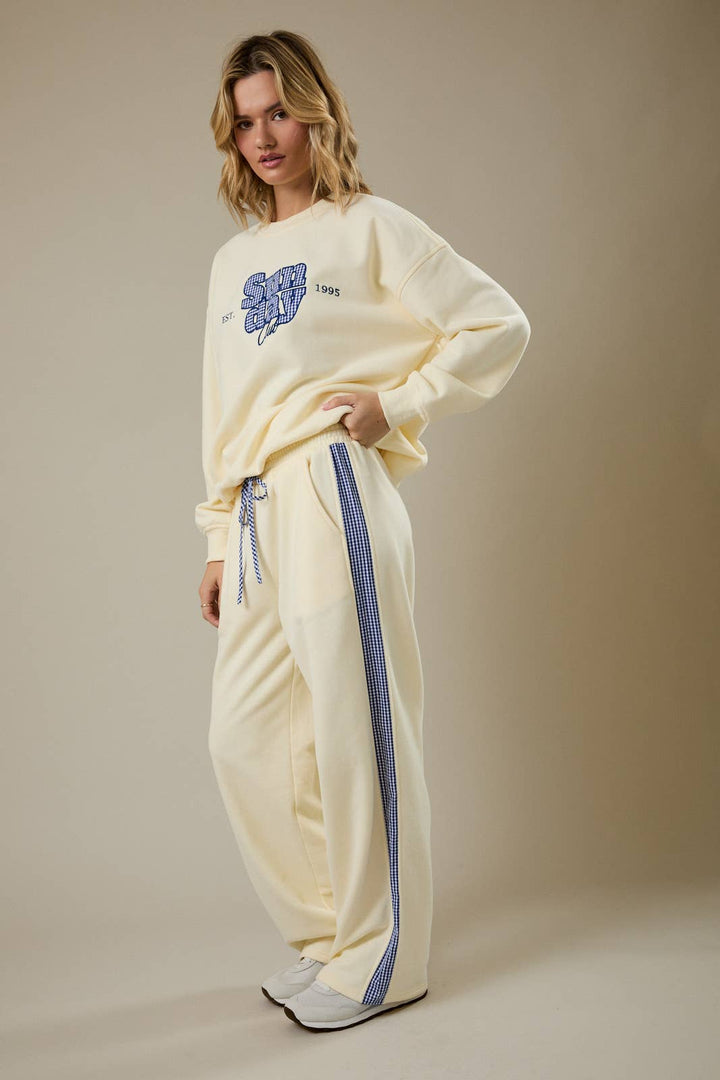 Ginnie Side Gingham Sweatpants