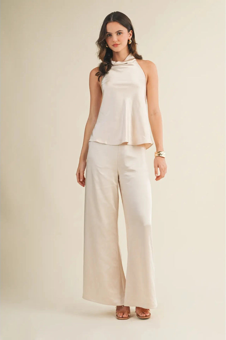 Satin Halter Neck Top