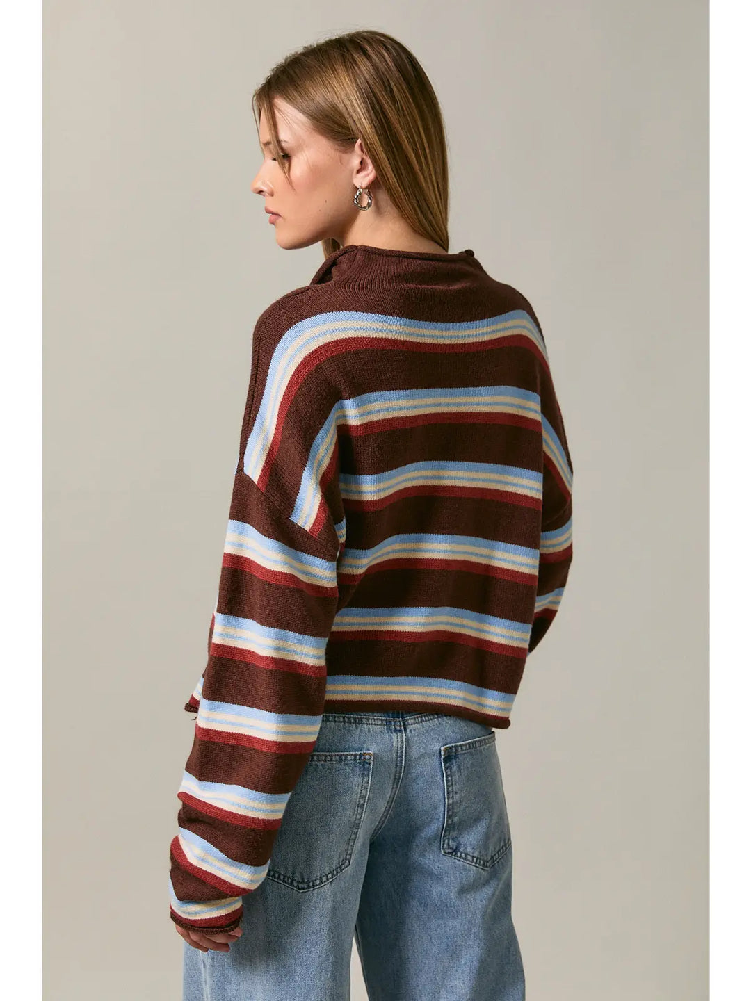 Ella Button Striped Cardigan
