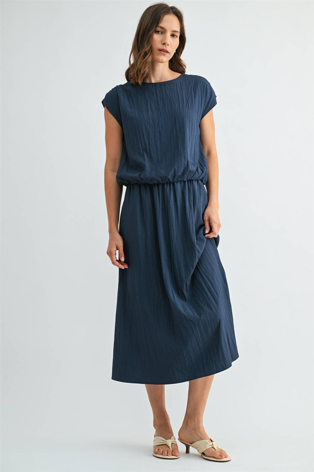 Soette Round Neck Dolman Blouse