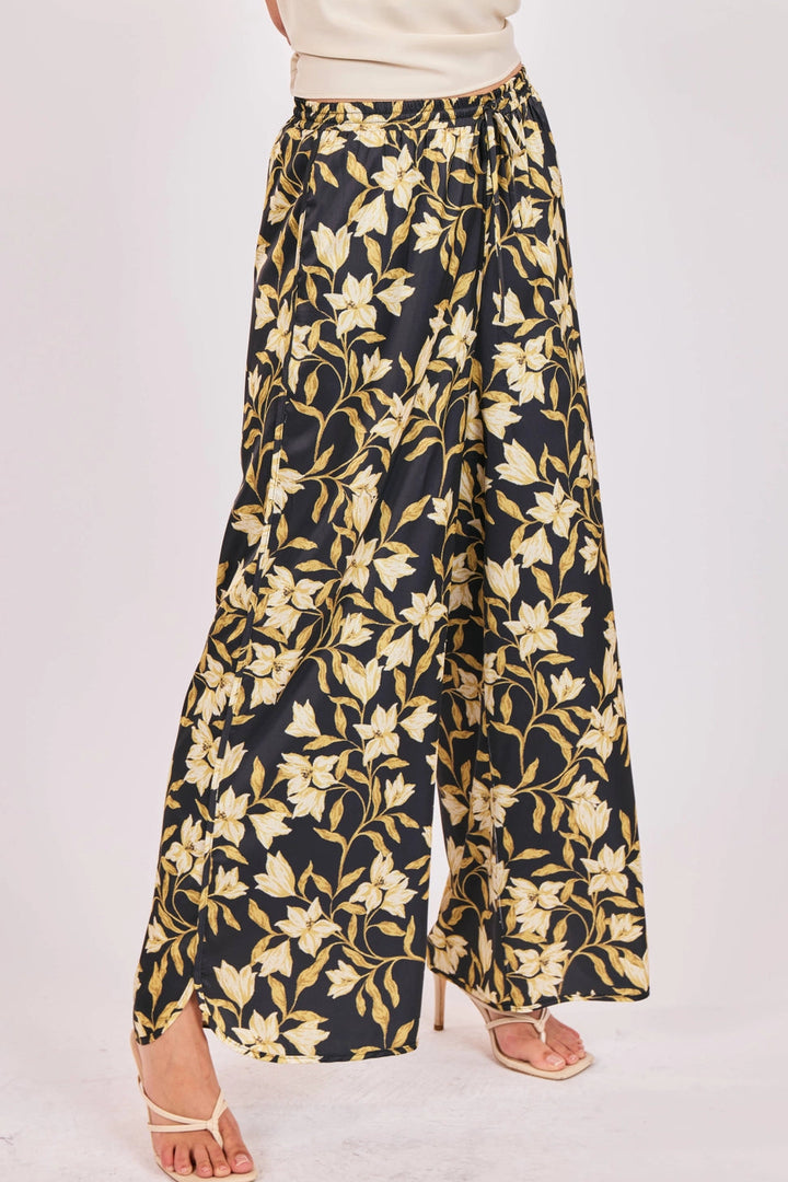 Gala Floral Satin Pants