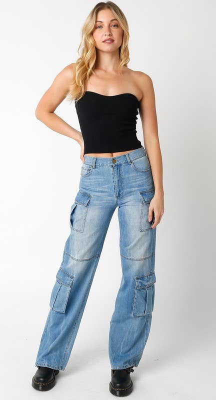 Nina Strapless Crop Top