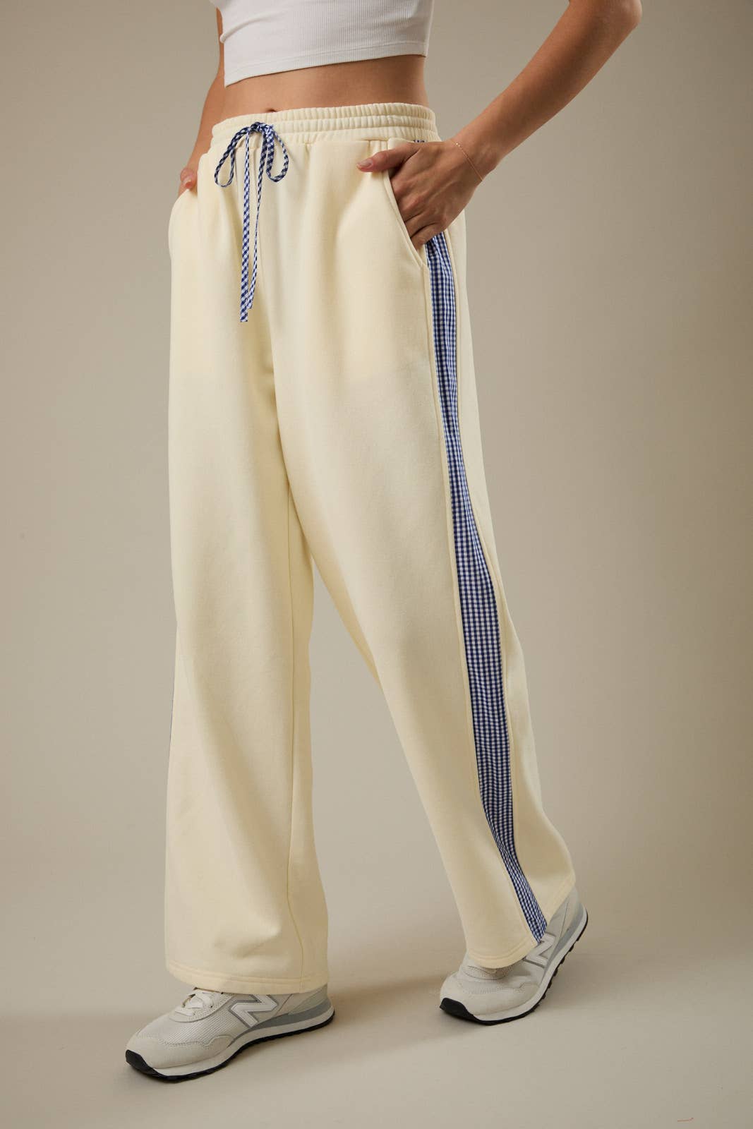 Ginnie Side Gingham Sweatpants
