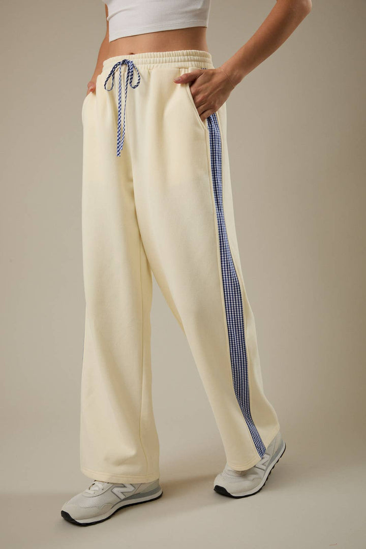Ginnie Side Gingham Sweatpants