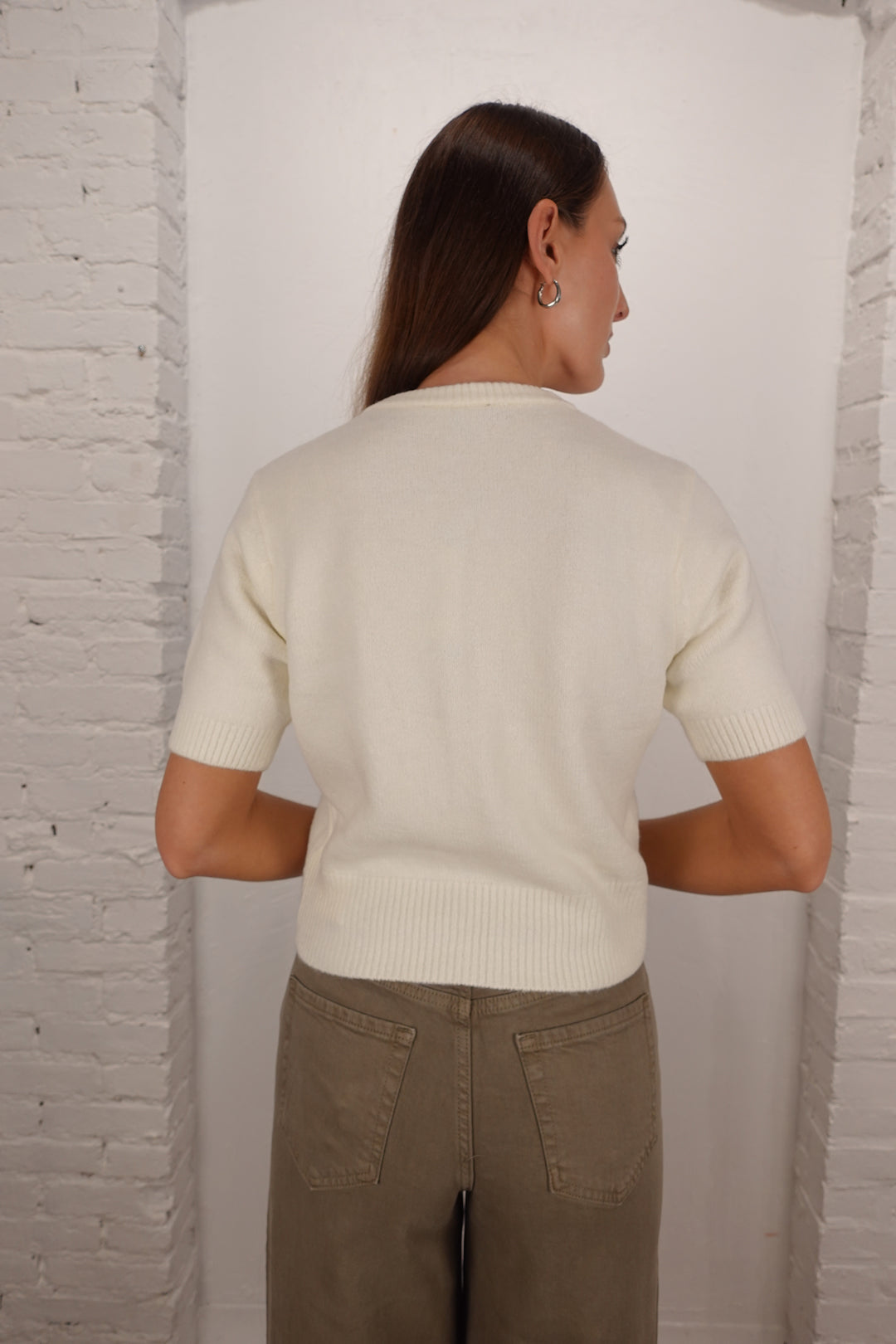 Sereia Bow Detail Short Sleeve Cardigan