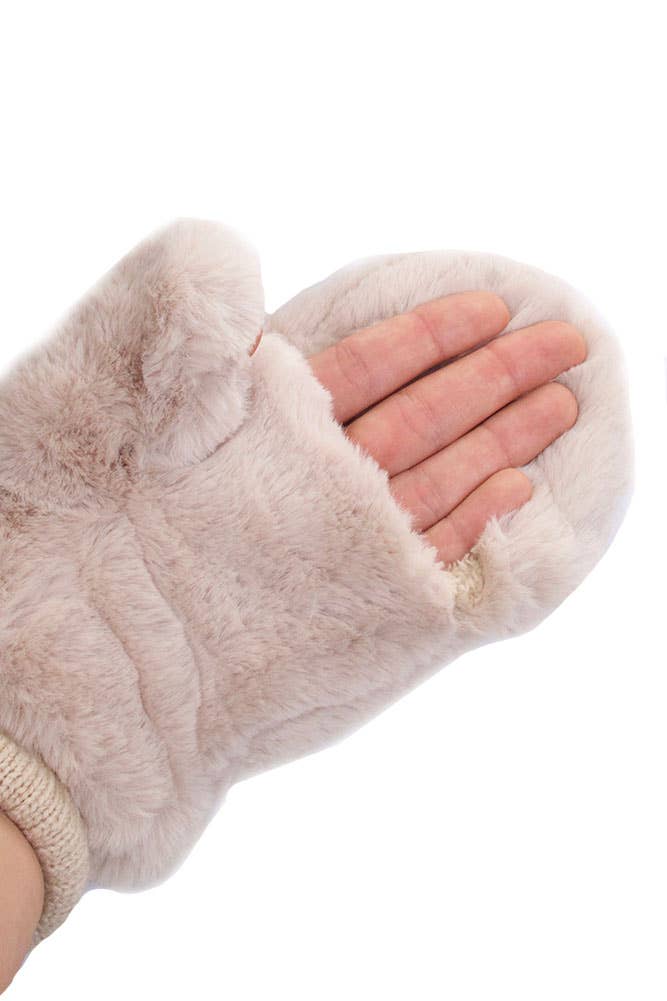 Cara Faux Fur Mittens