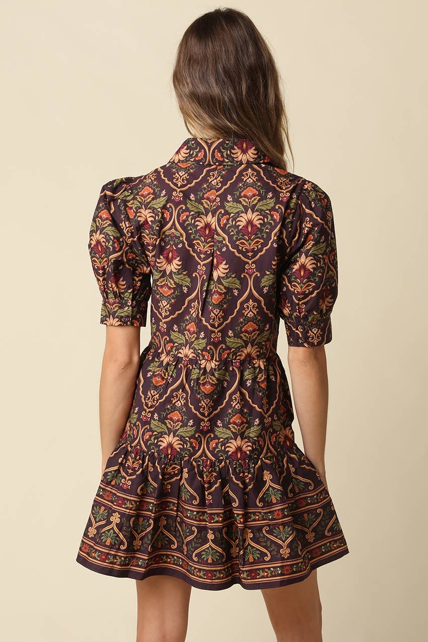 Vienna Tie-Waist Mini Dress