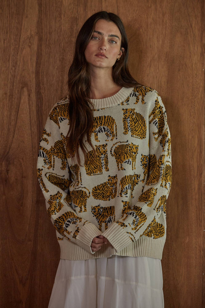 Lionella Print Sweater