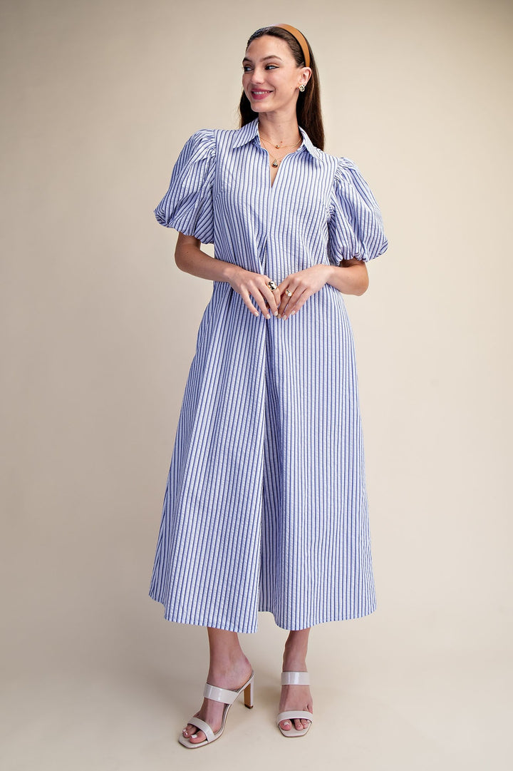Capri Puff Sleeve Midi Dress