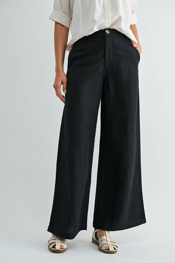 Carol Linen Buttoned Pant