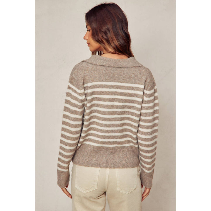 Darla Striped Polo Sweater