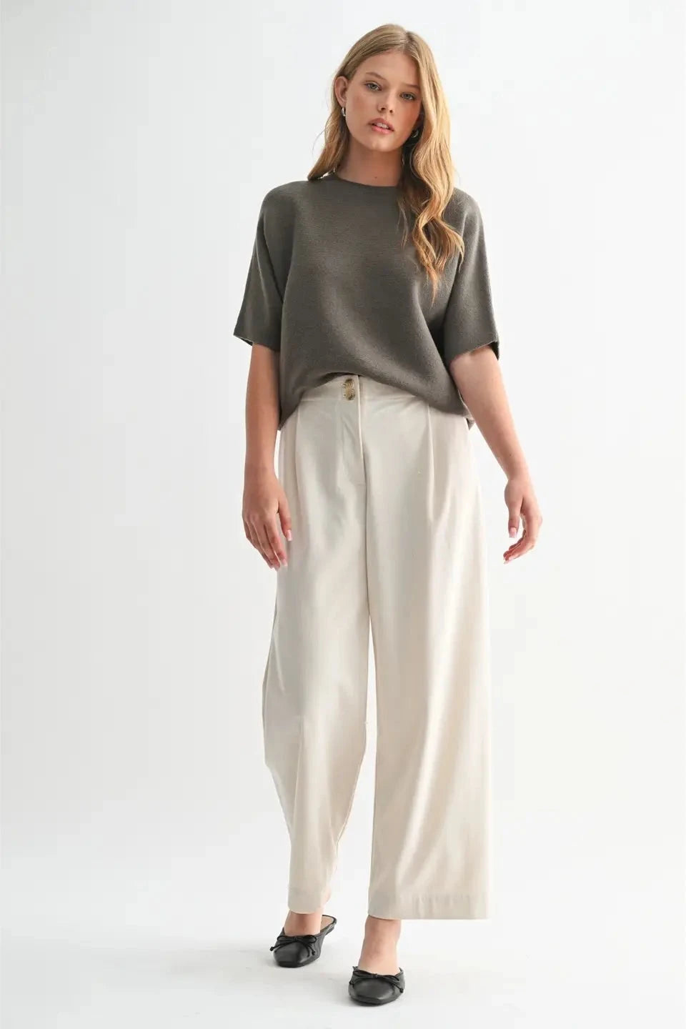 Dolman Short Sleeve Sweater