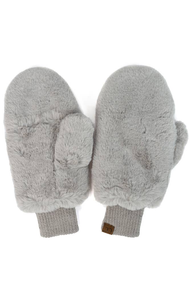 Cara Faux Fur Mittens