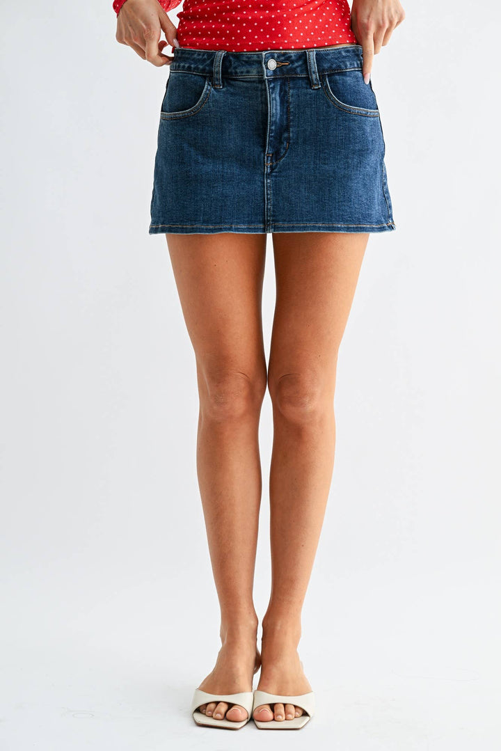 Genesis -Dark Denim- Mini Skort