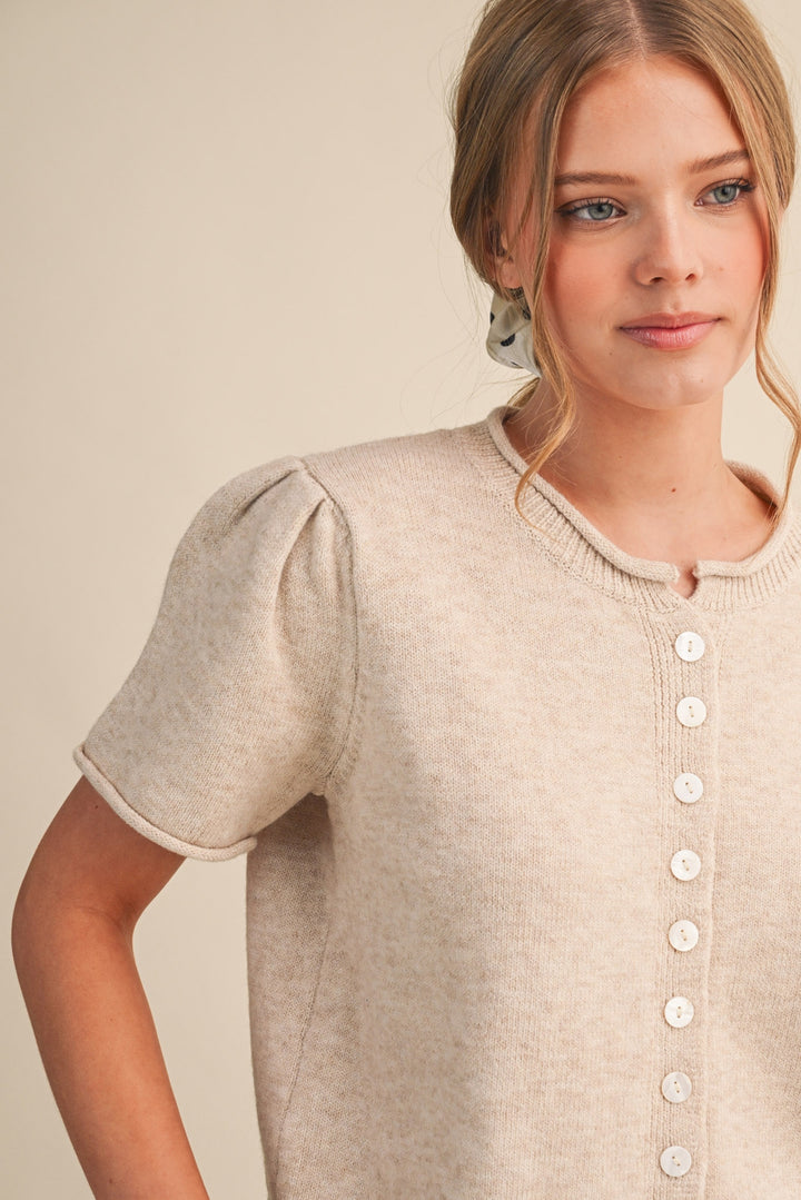 Tahti Short Sleeve Sweater Cardigan