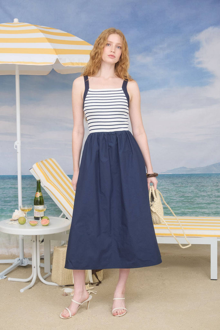 Audrey Nautical Midi Dress