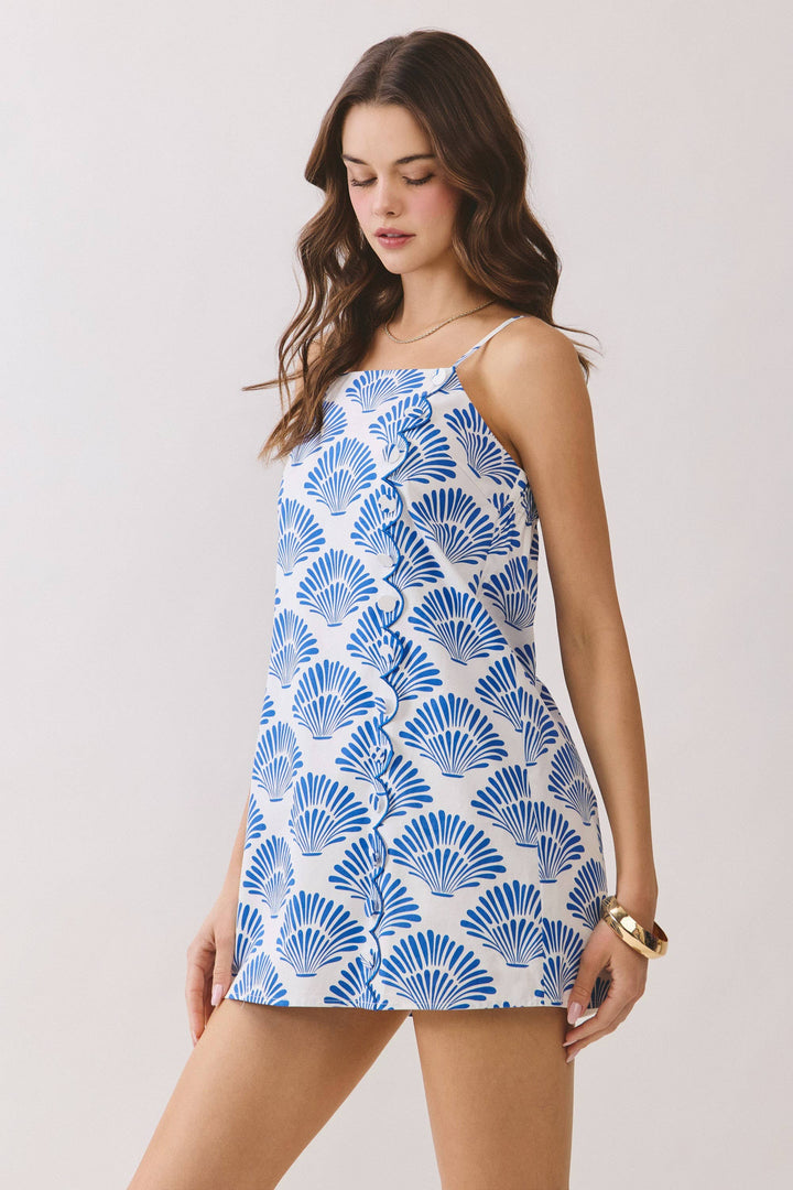 Shellsy Scallop Mini Dress