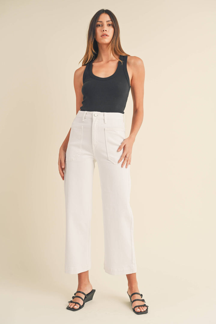 Eve White Utility Pants
