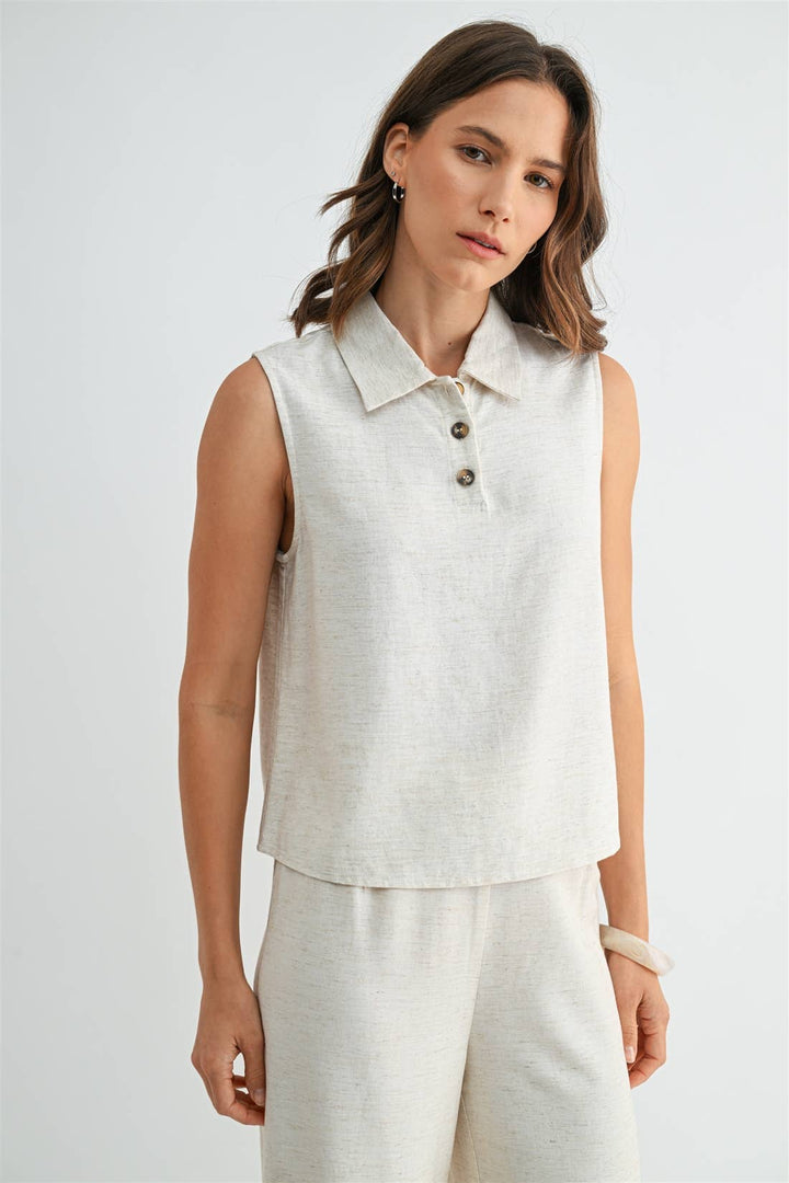 Kris Sleeveless Polo