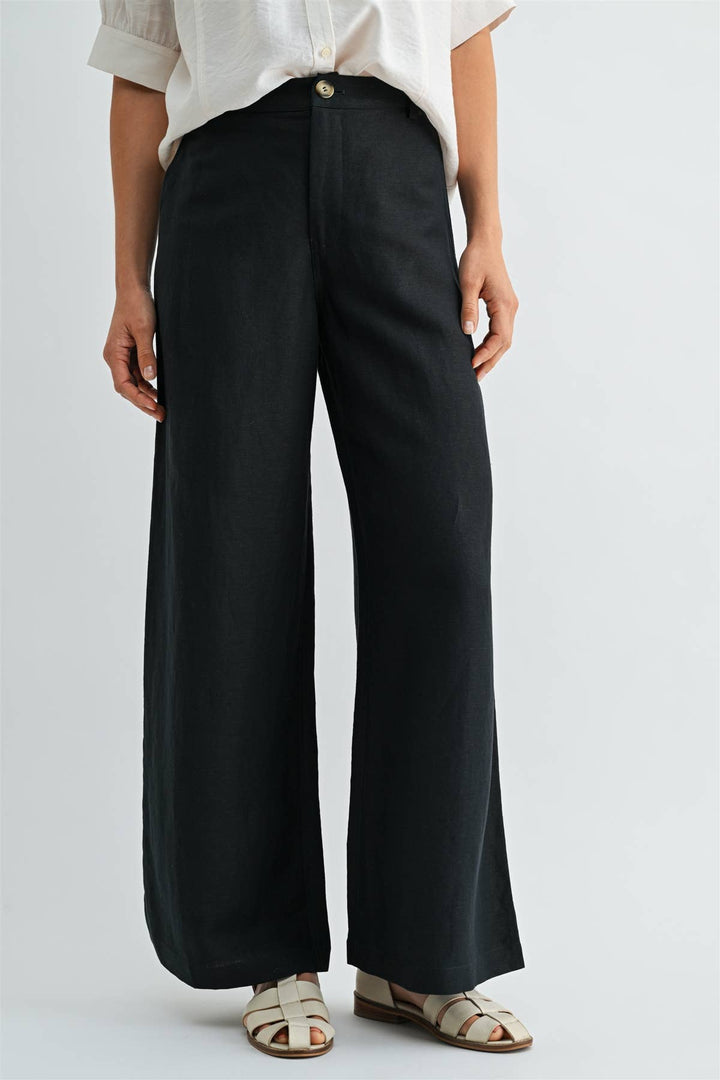 Carol Linen Buttoned Pant