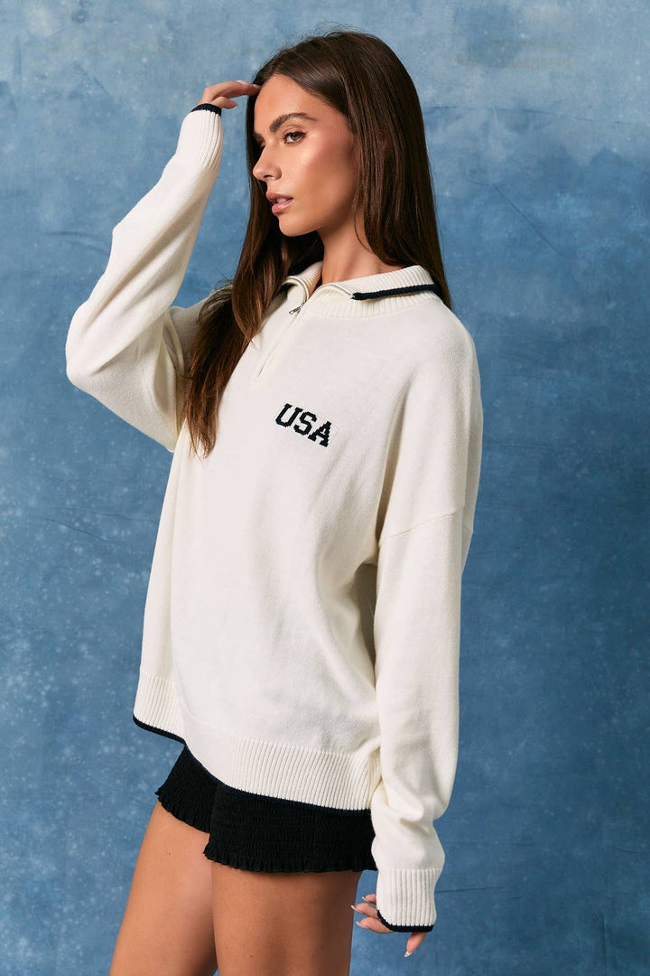 Americana Zip Pullover