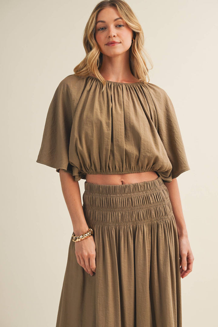 Marie Shirred Blouse