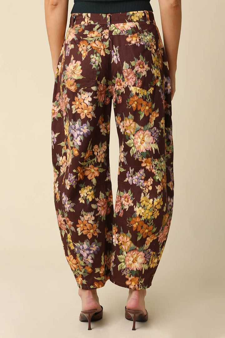 Lainey Floral Barrel Pants