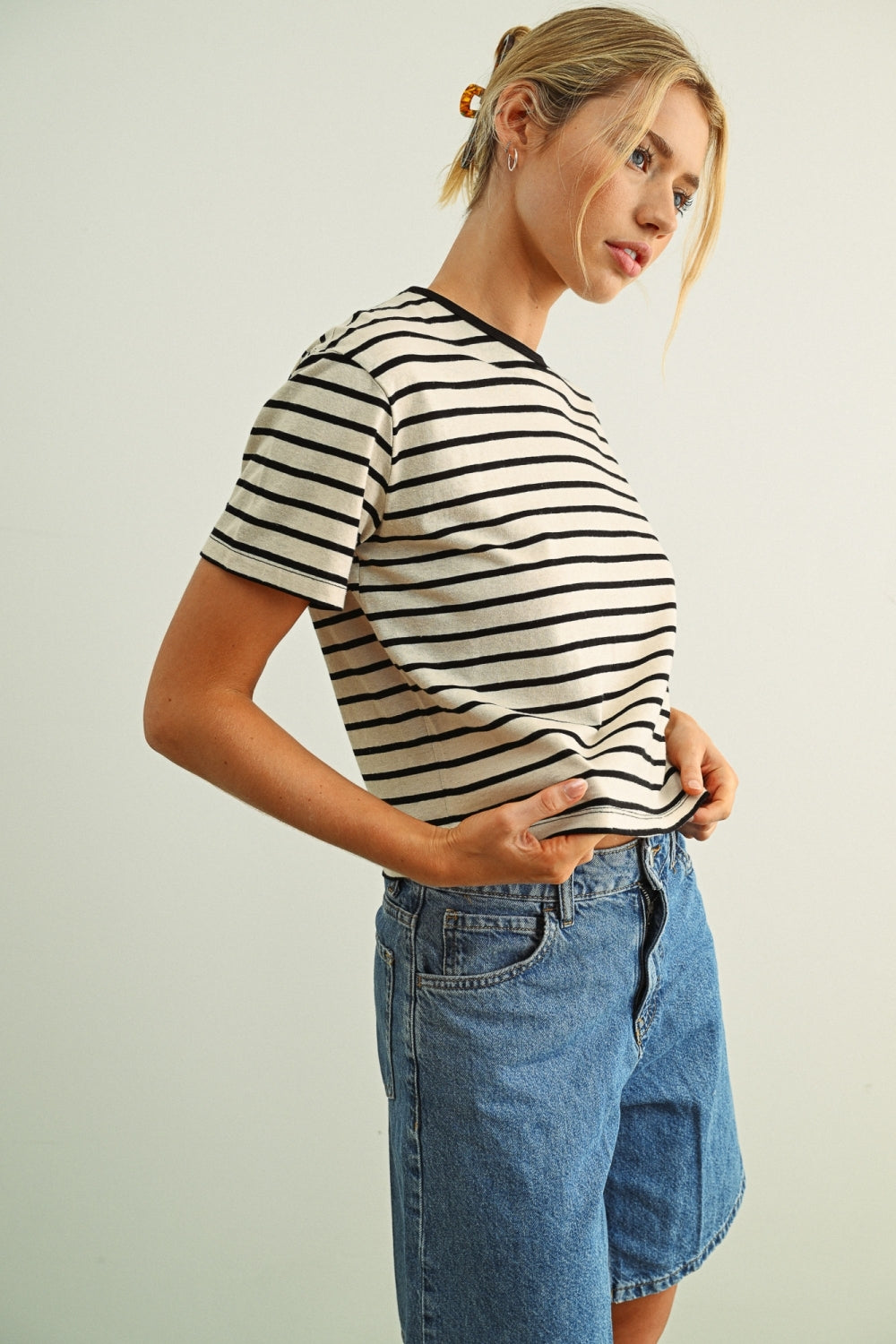 Bri Essential Striped Tee