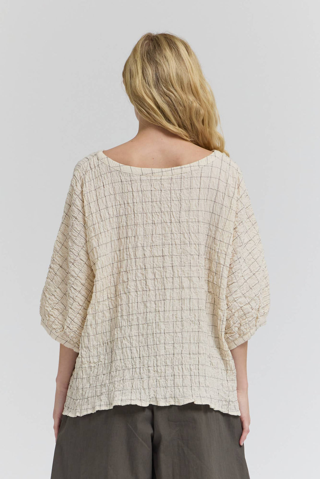 Anya Check Print Blouse