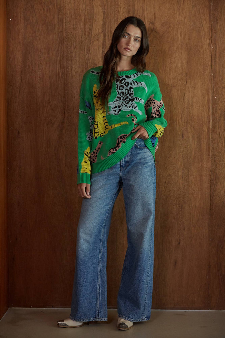 Jungalo Print Sweater
