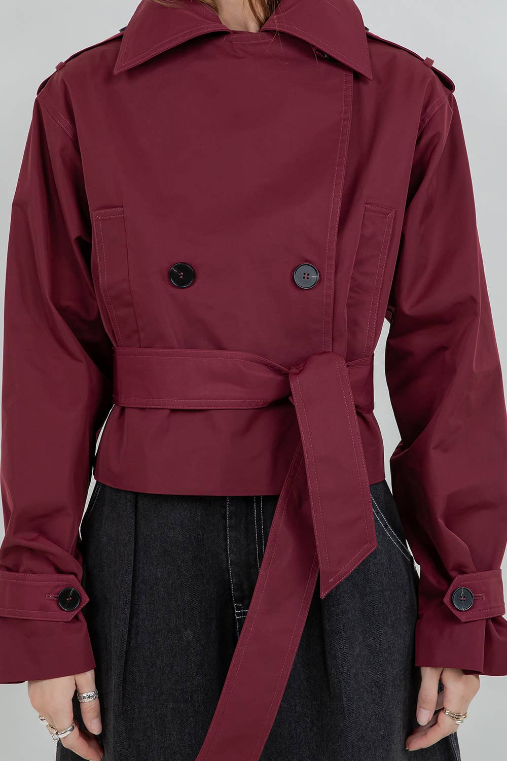 Whitney Cropped Trench Coat