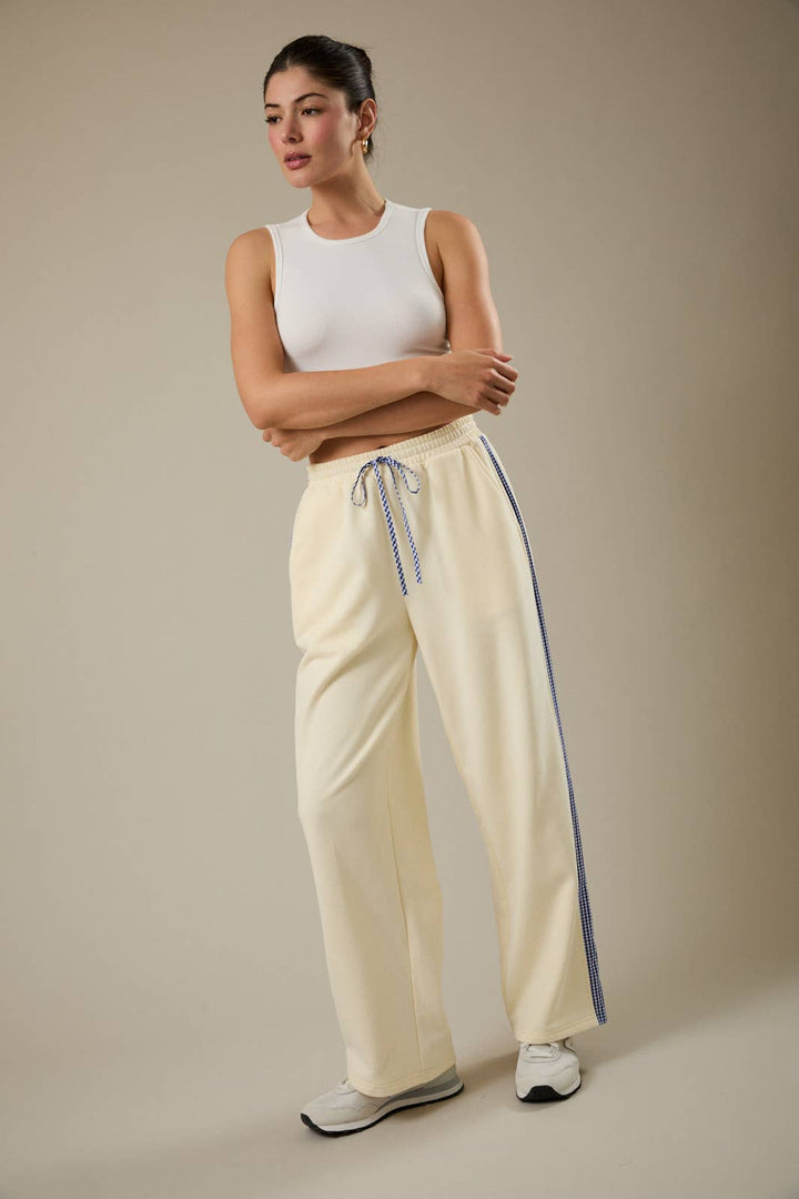 Ginnie Side Gingham Sweatpants