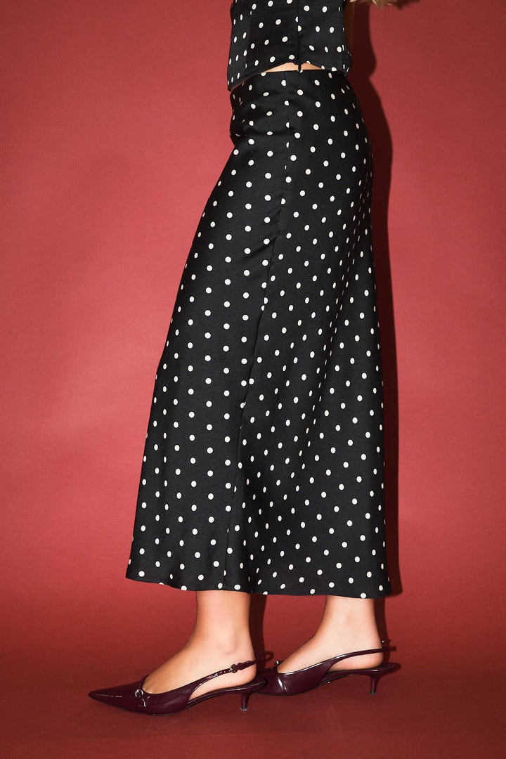 Lisa Polka Dot Maxi Skirt