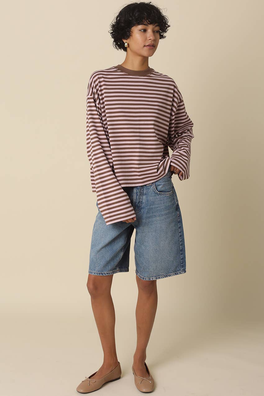 Anna Stripe Long-Sleeve Top