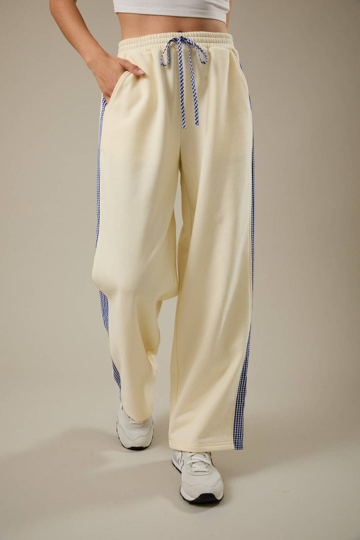 Ginnie Side Gingham Sweatpants