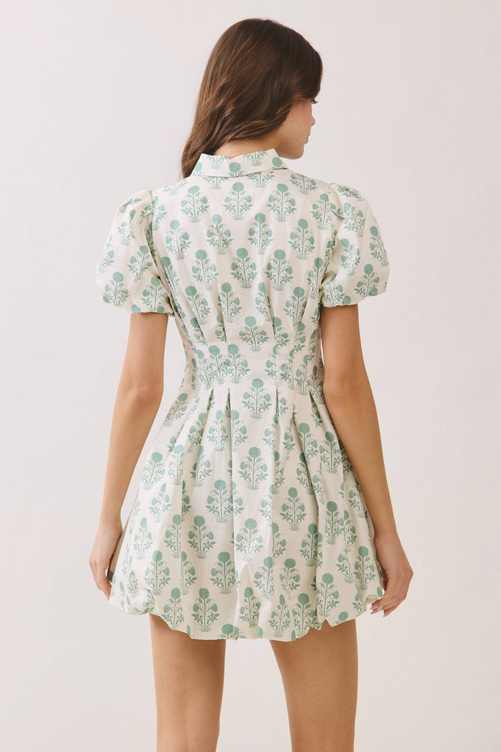 Vanessa Floral Puff Sleeve Mini Dress