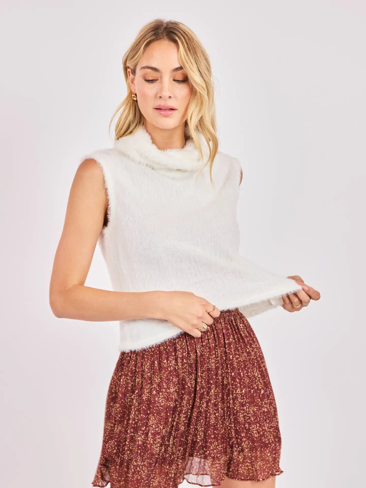 Fiona Fuzzy Turtleneck Sweater Top