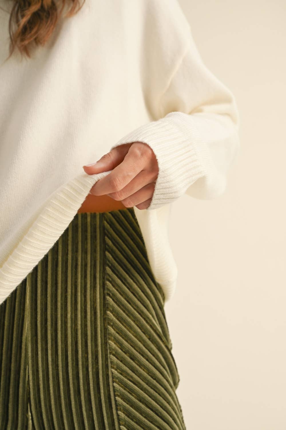 Ruth Ribbed Hem Sweater