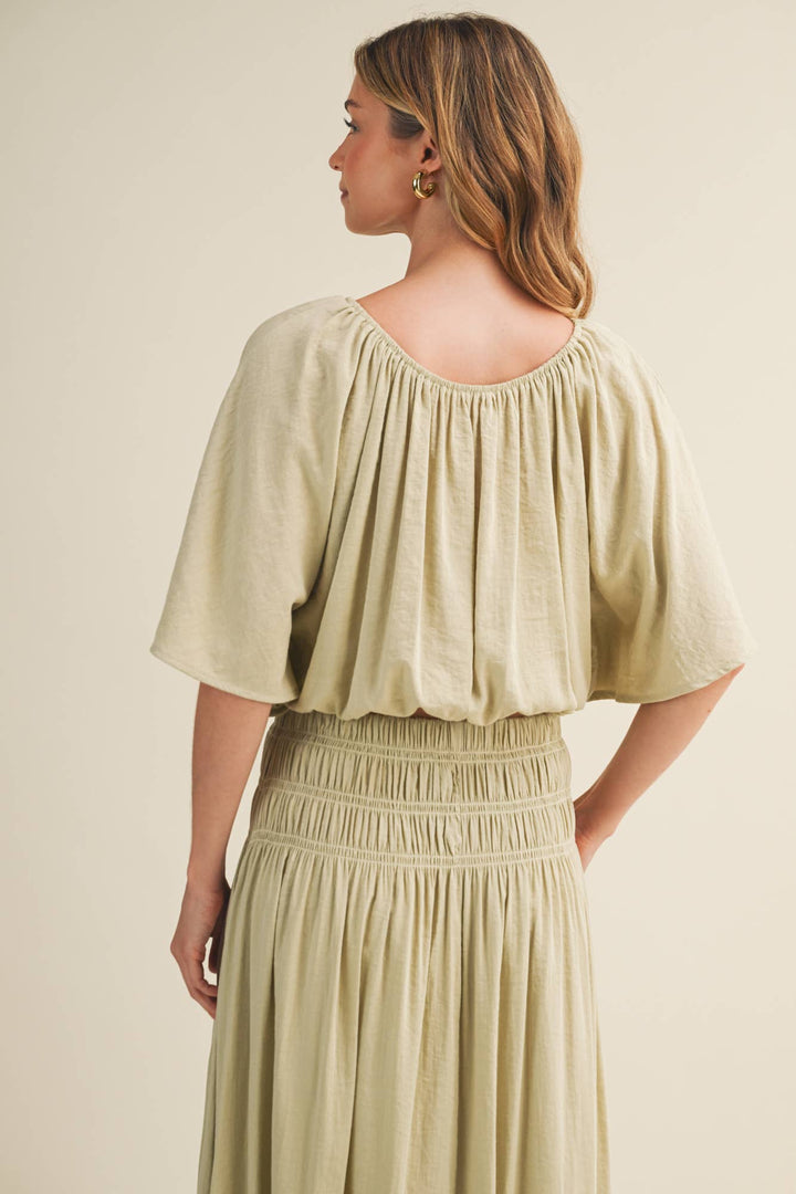 Marie Shirred Blouse