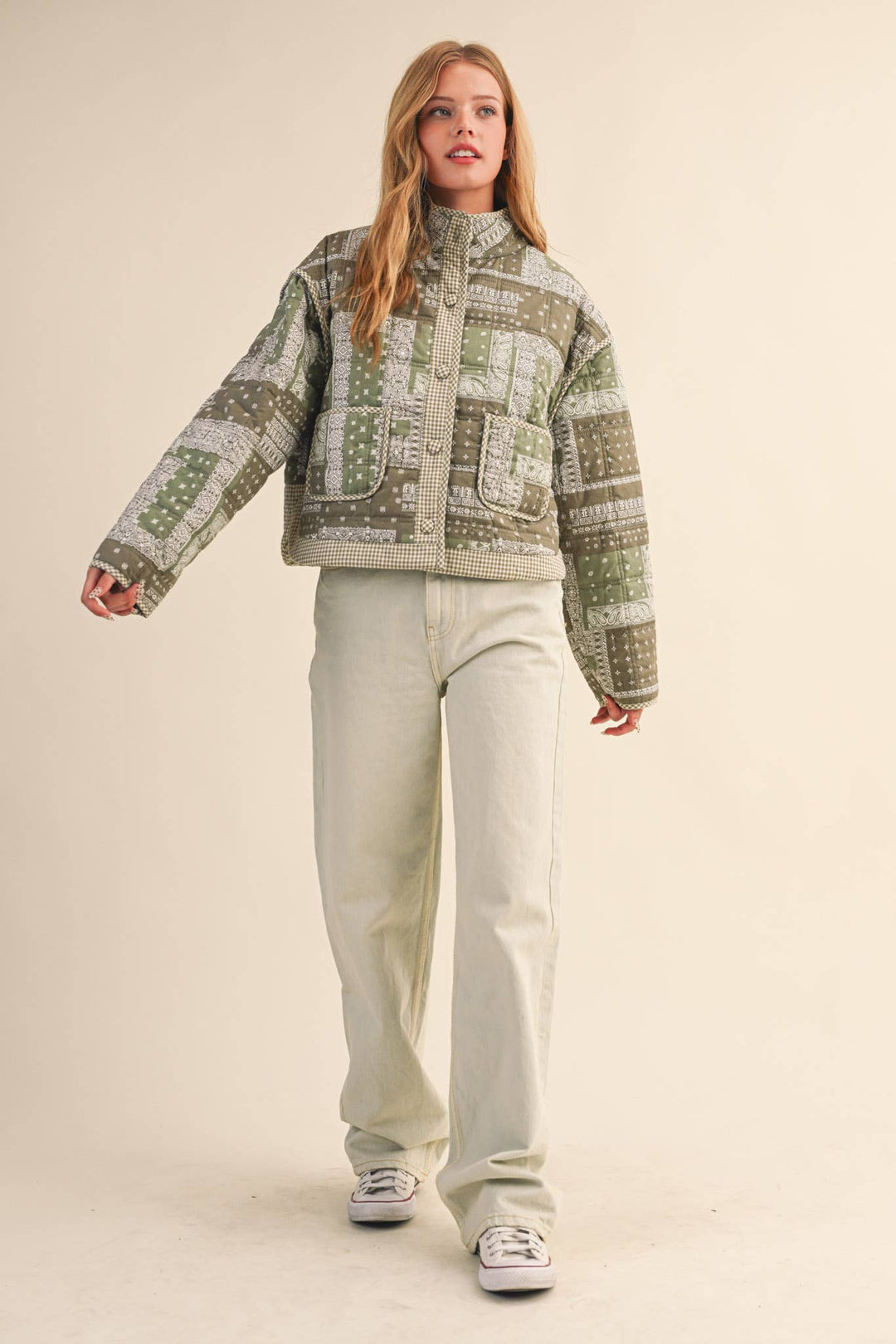 Sandra Bandana Patchwork Quilted Jacket