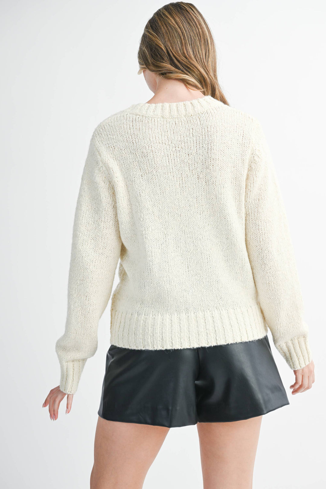 Monica Sequin Detail Knit Pullover