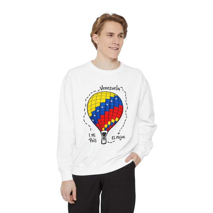 Venezuela Hot Air Balloon Sweatshirt — "Mi País, El Mejor" Unisex Crewneck