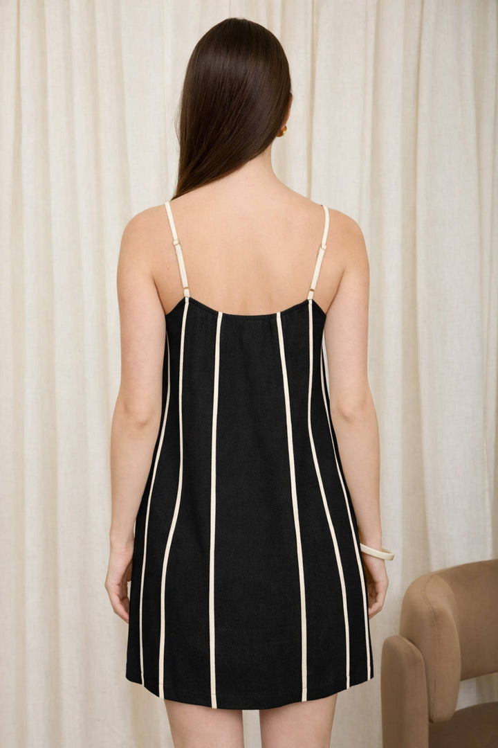 Esme Stripes Linen Mini Dress