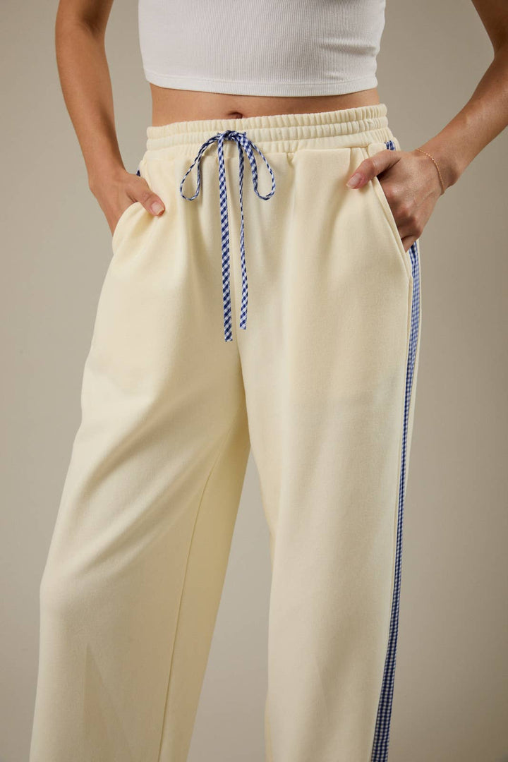 Ginnie Side Gingham Sweatpants