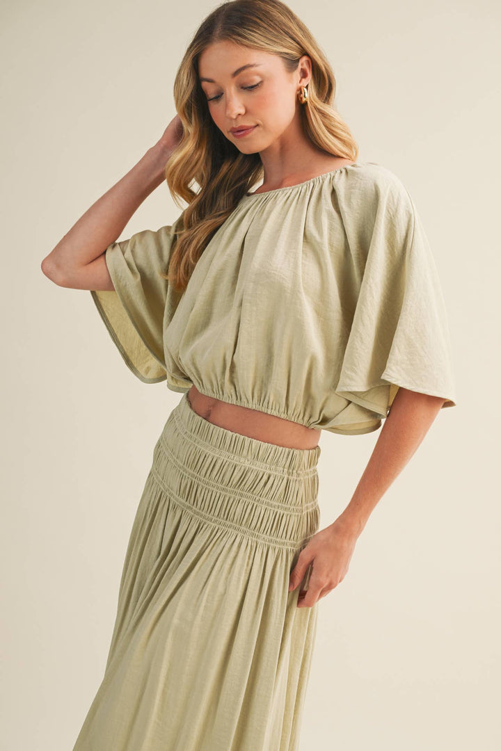 Marie Shirred Blouse