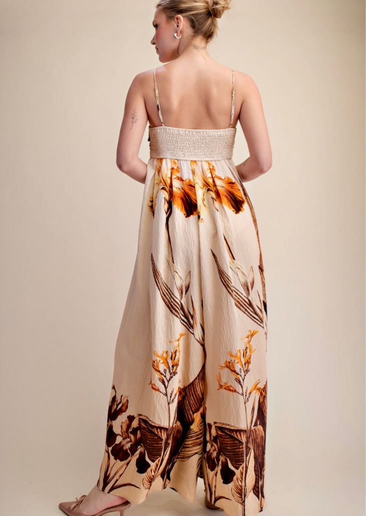 Marbella Pleated Floral Jumpsuit