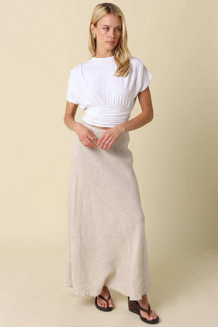 Sophie Cinched Ribbed Tee